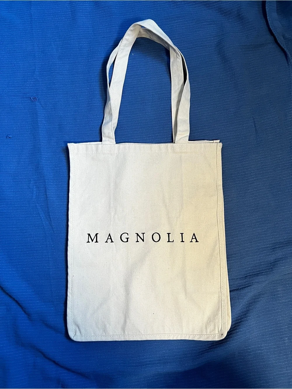 Magnolia Cream Market Canvas Tote Bag